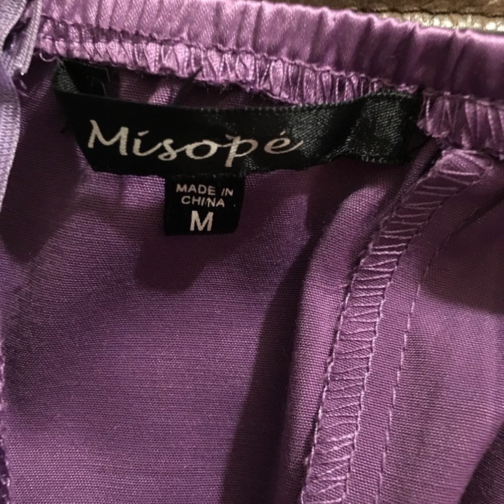 Misope Purple Sleeveless Mini-dress, Sz M - Picture 4 of 7